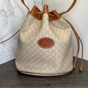 Longchamp Tan and Brown Crossbody Bag